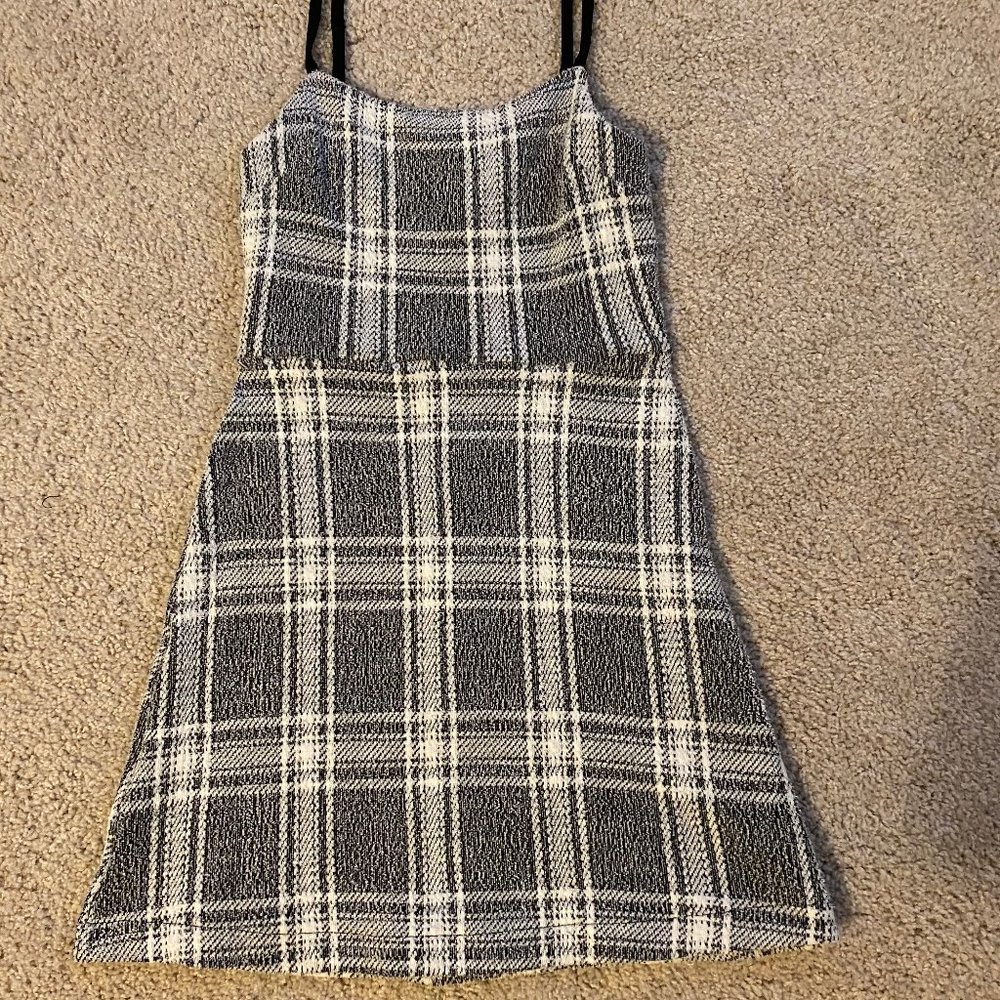 plaid mini dress